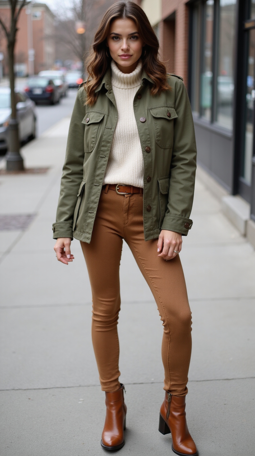 rugged utility jacket ensemble