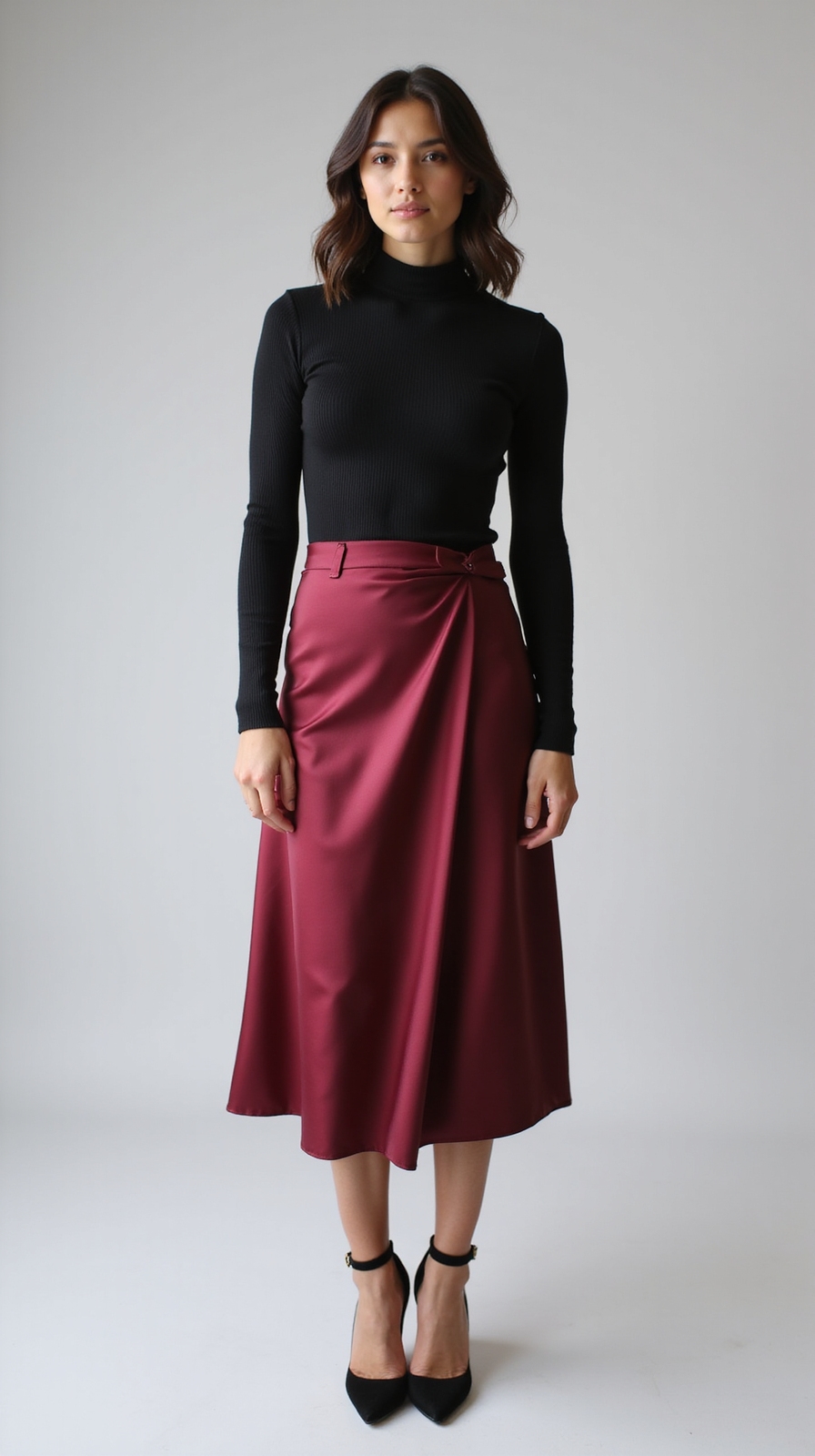 satin bias cut midi ensemble