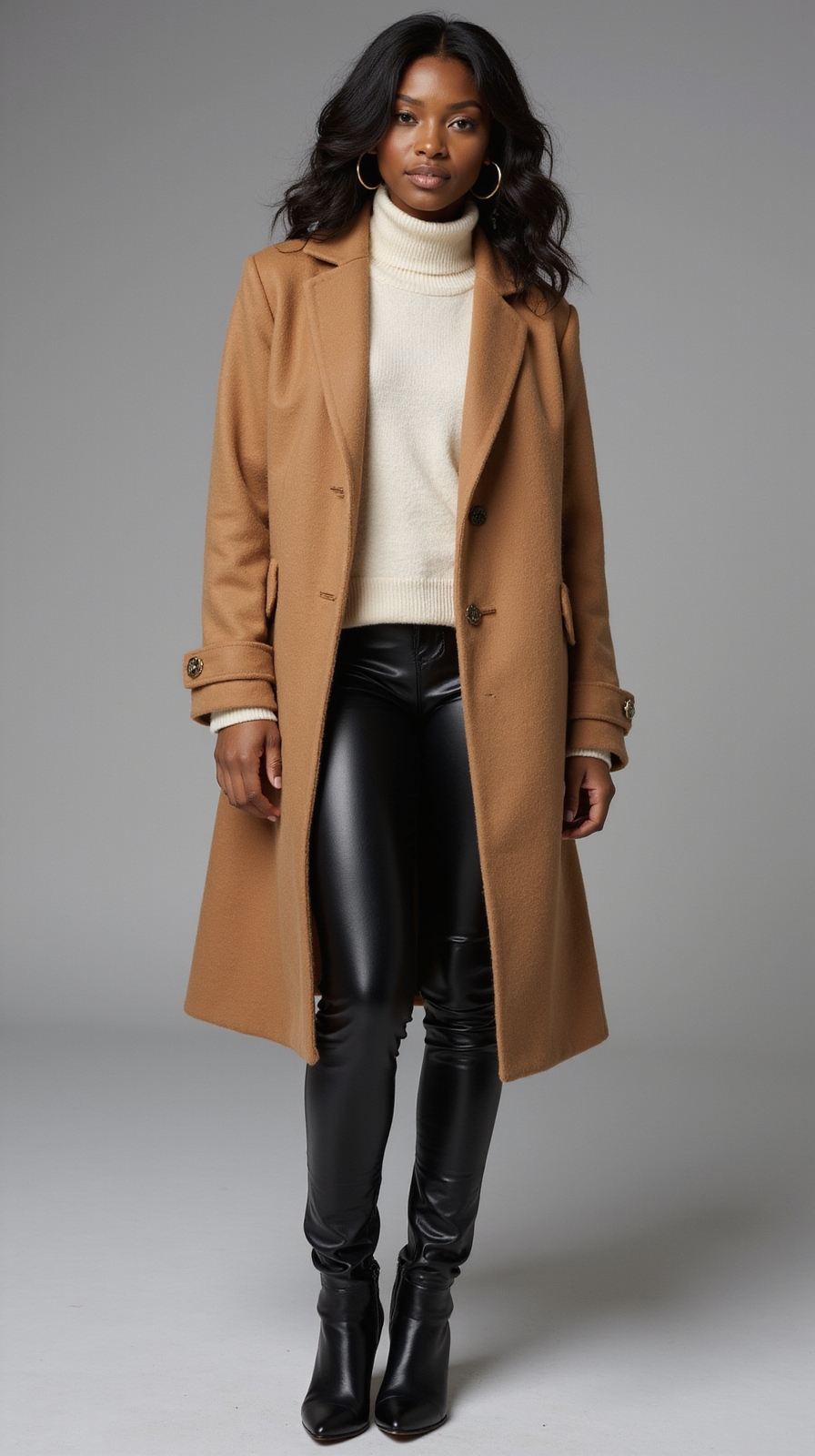 satin striped leggings with coat