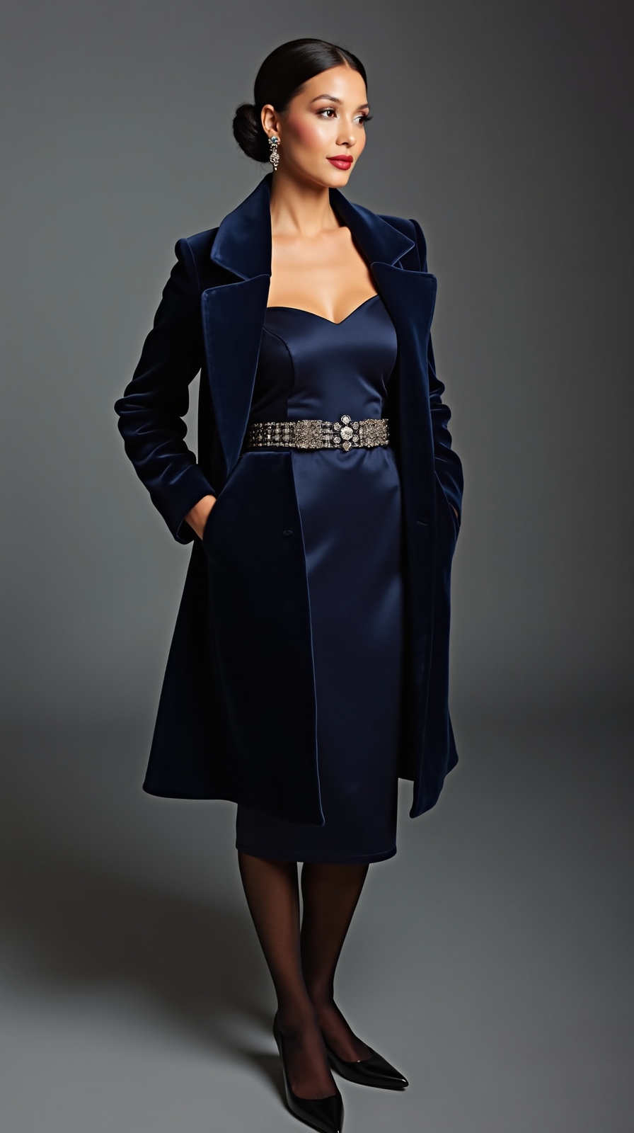 sculpted luxe evening outerwear