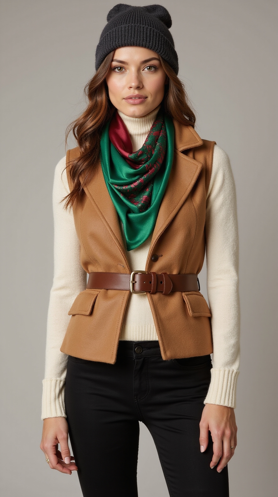 sculpted vest with accessories