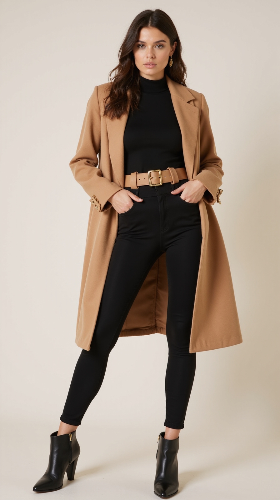 seamless leggings belted trench