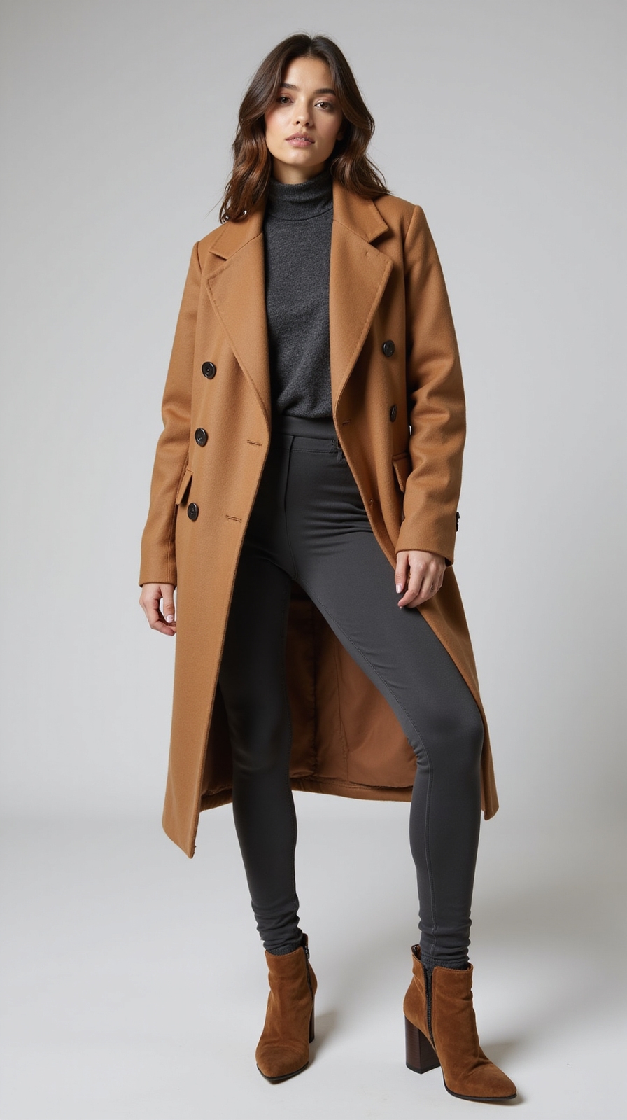 sleek warm high waist ensemble