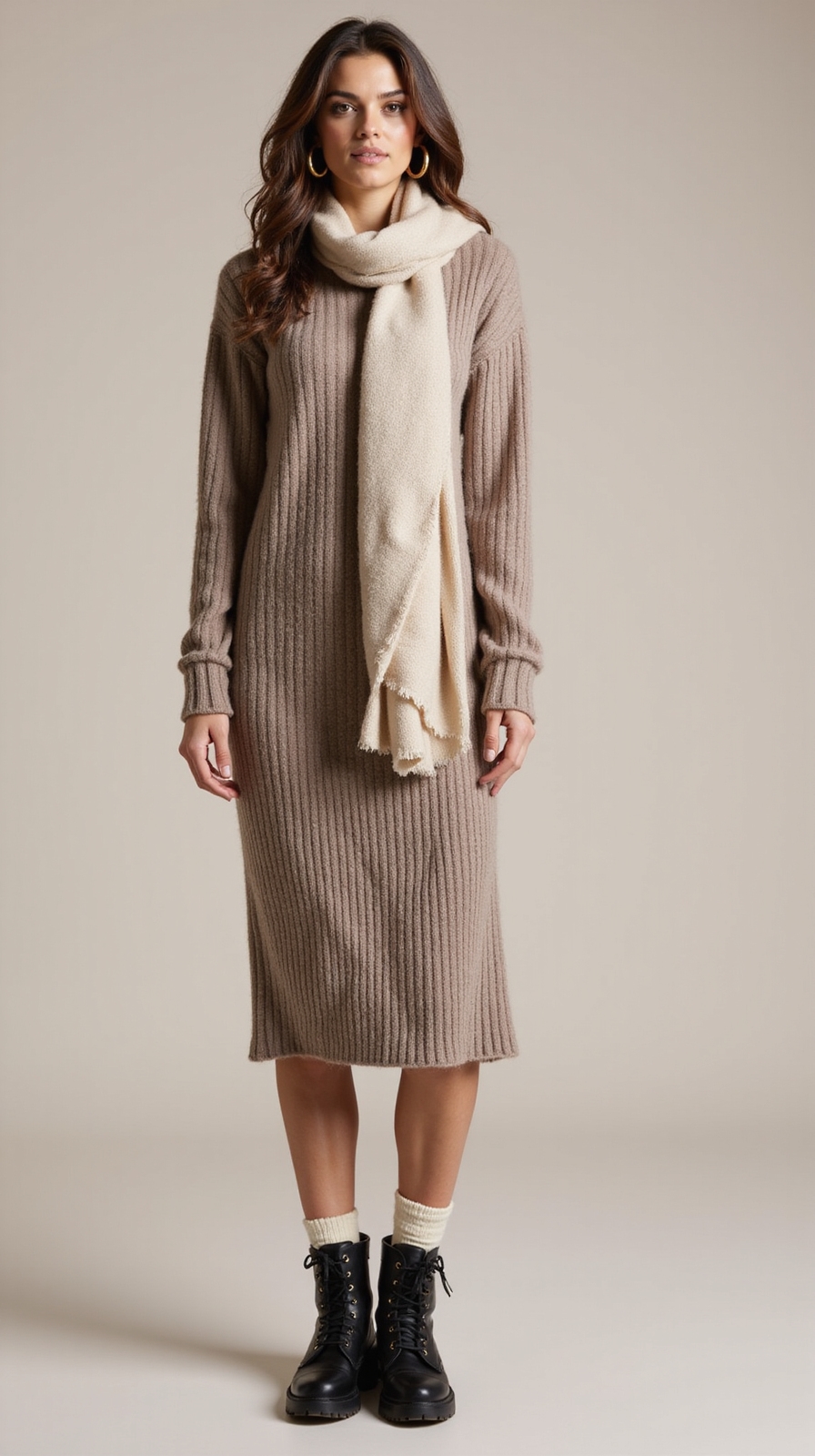 slouchy knit midi boots