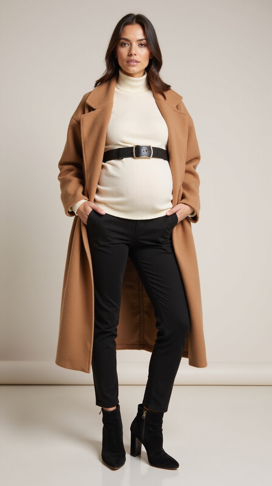 streamlined layered maternity winterwear