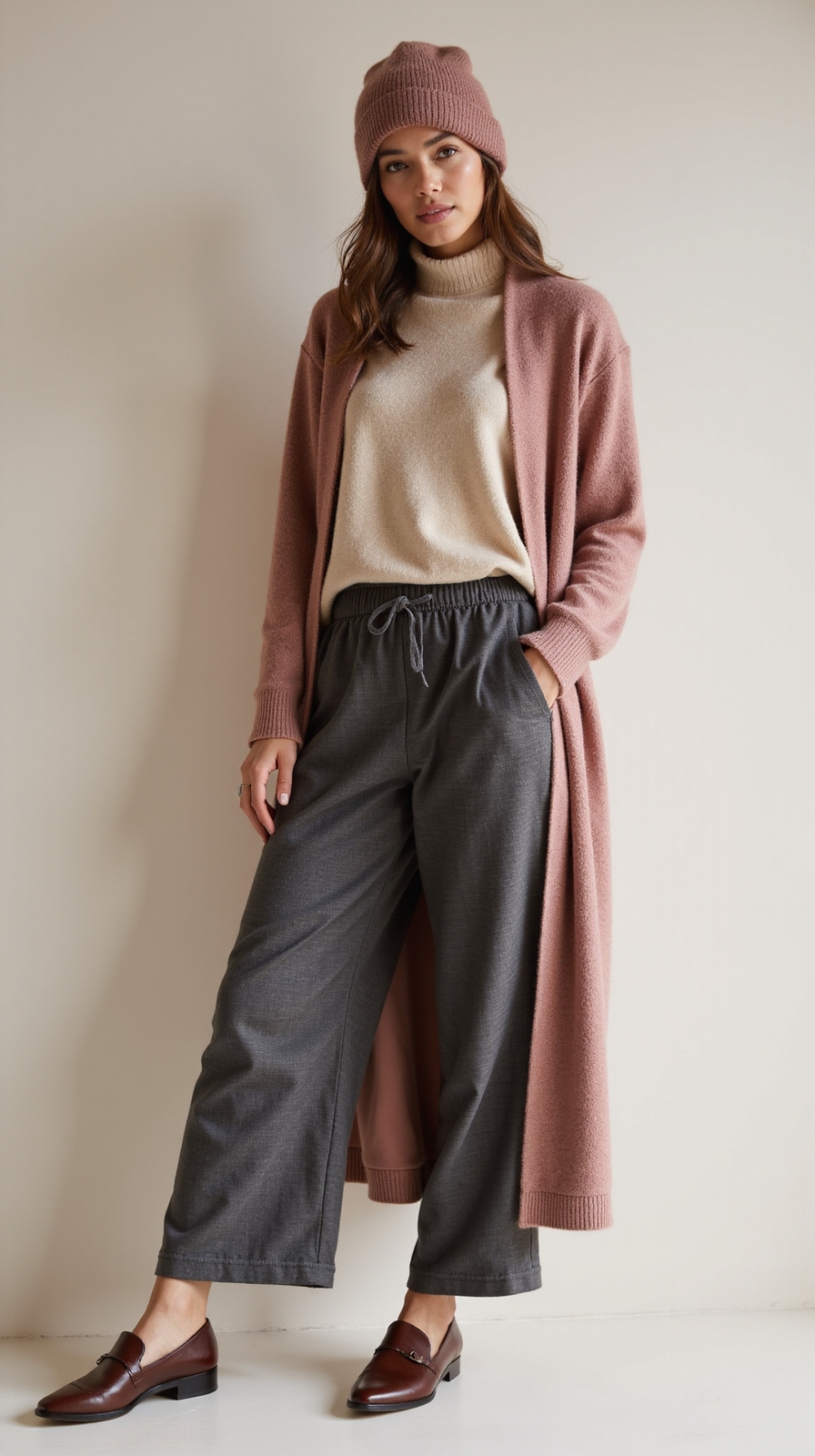 structured neutral cashmere loungewear