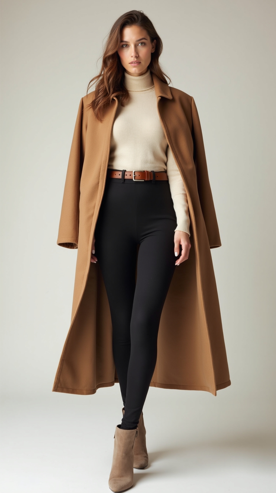 tailored coat sleek leggings