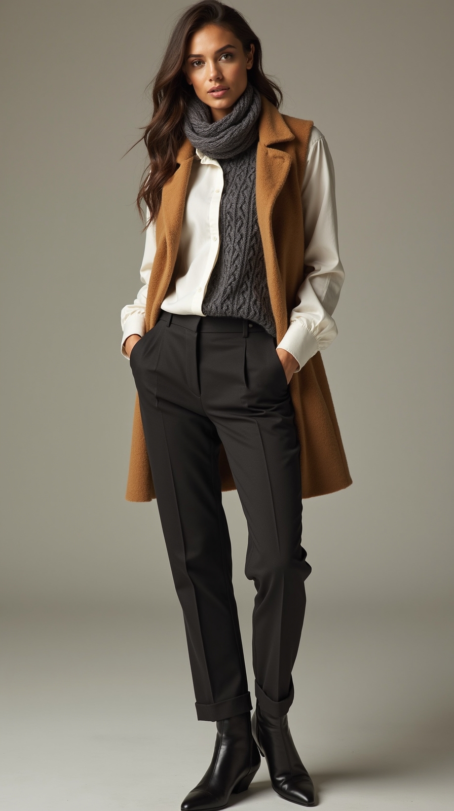 tailored layered preppy polished look