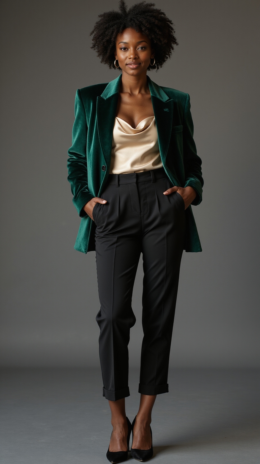 velvet blazer with satin