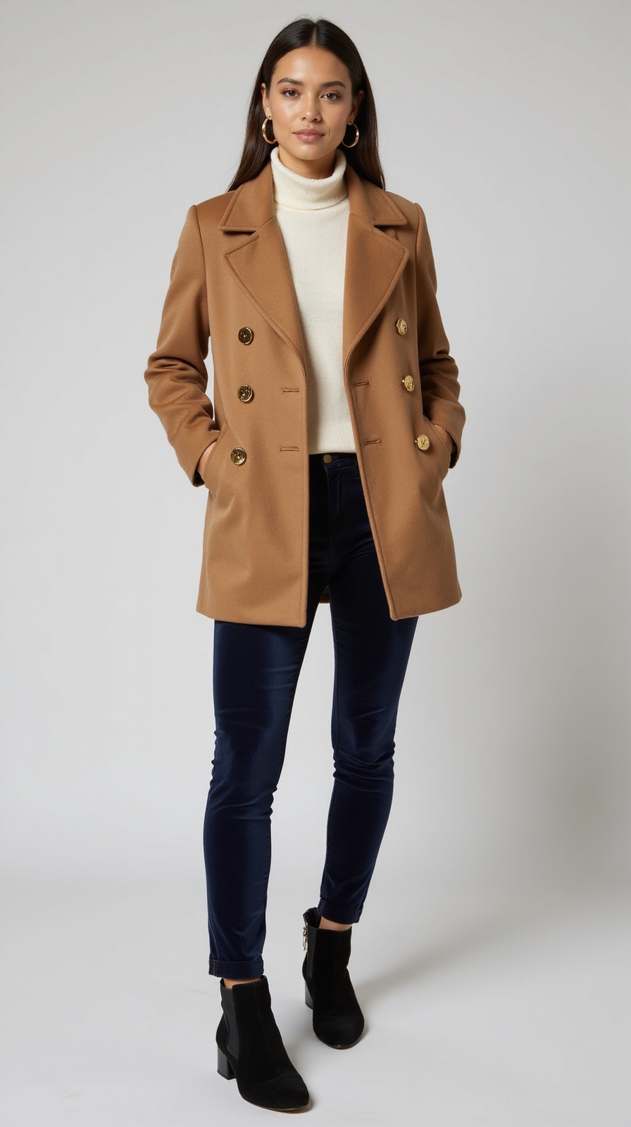 velvet leggings with peacoat