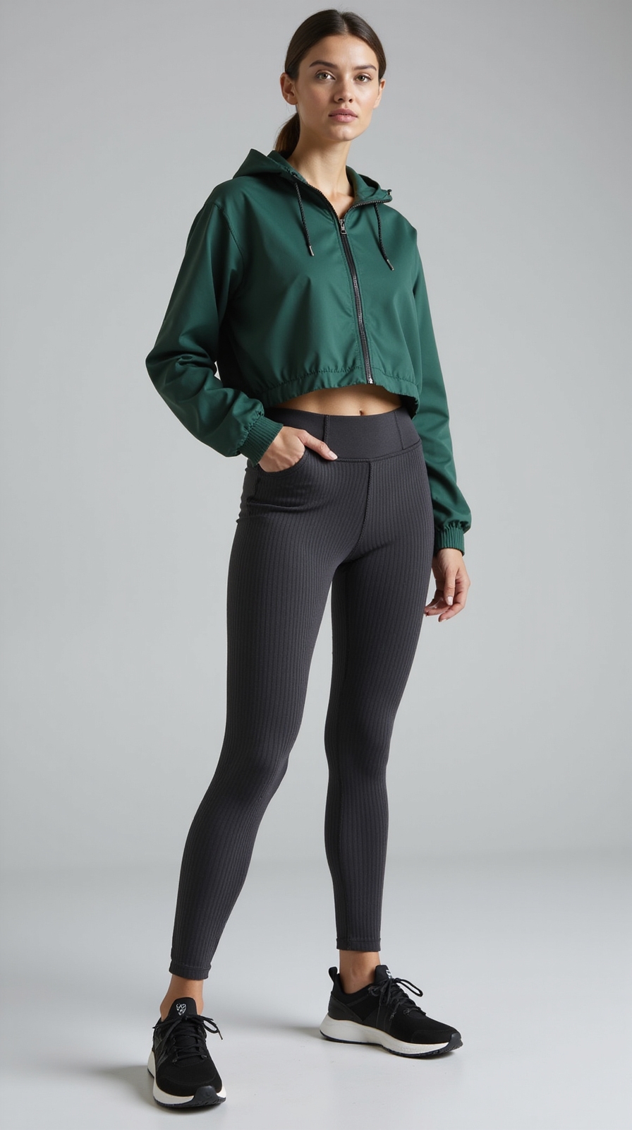 water resistant sleek athleisure ensemble