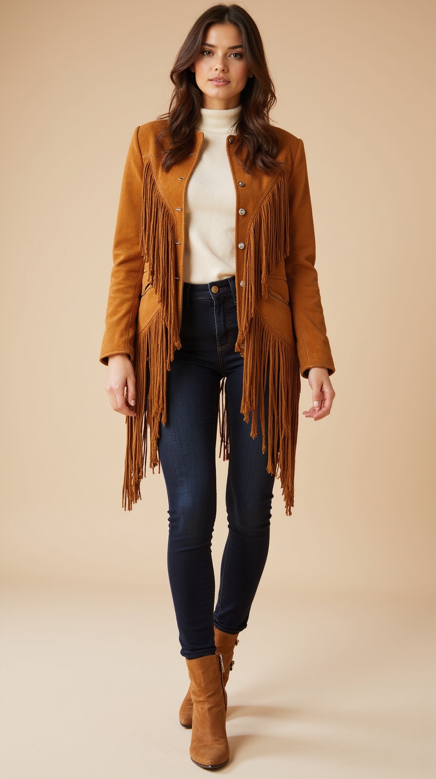 western fringe jacket ensemble