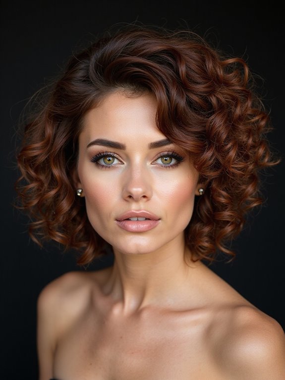 bold asymmetrical curly pixie