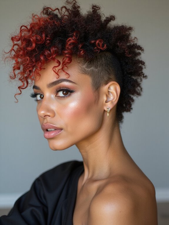 bold curly mohawk styles