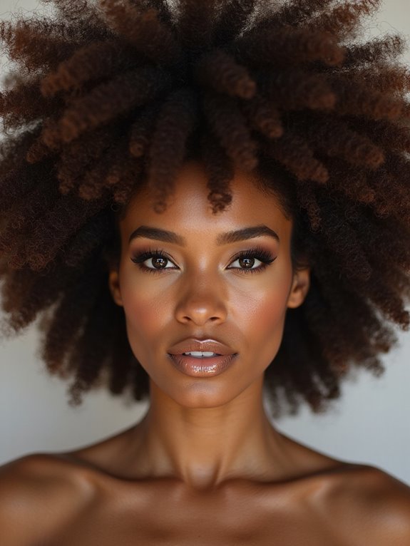 bold natural cascading afro