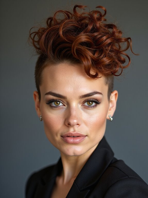 bold shaved sides contrast