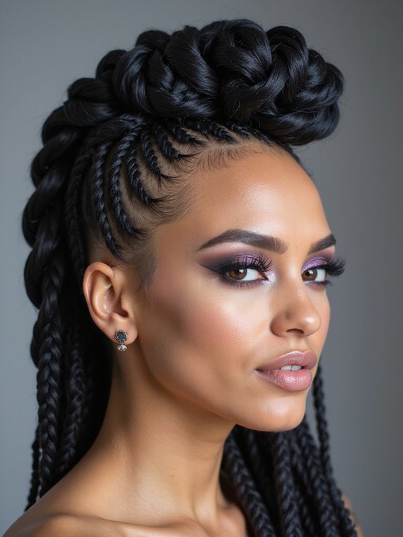 braided mohawk bold styles