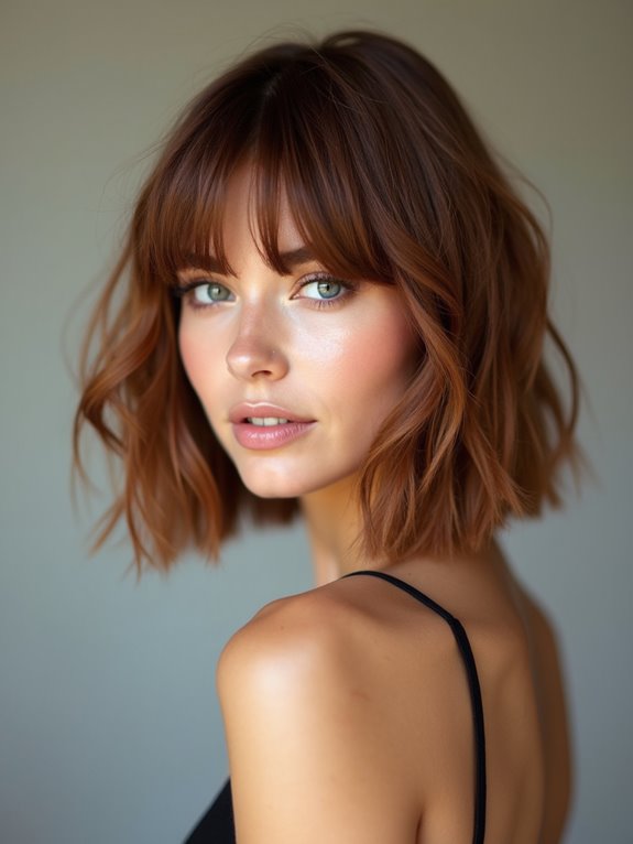 cheekbone skimming blunt bob