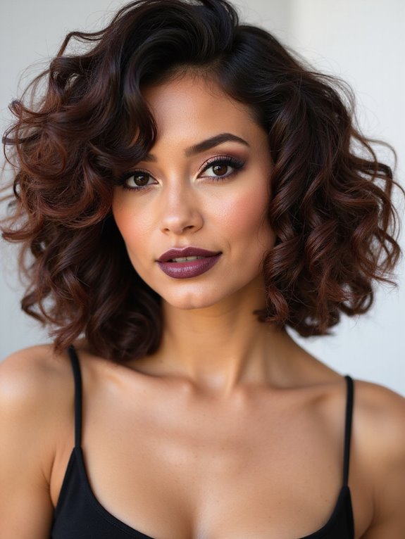 chic curly bob styling