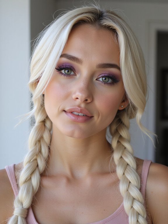 chic playful textured pigtails