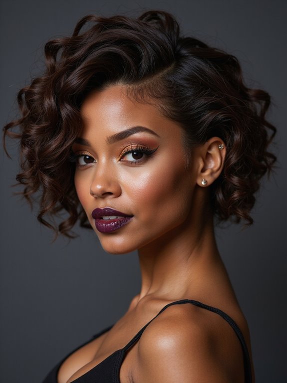 chic tapered cut curls