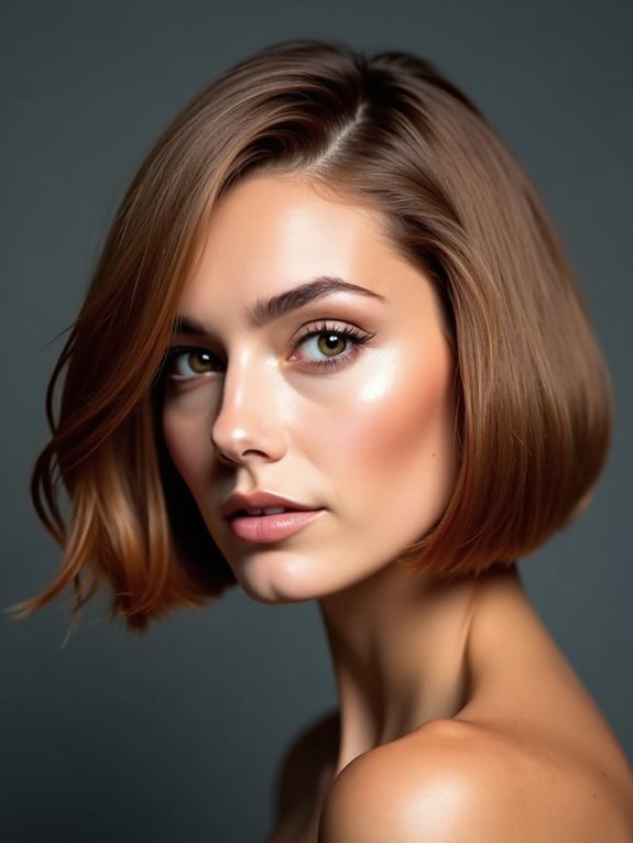 chin length blunt italian bob