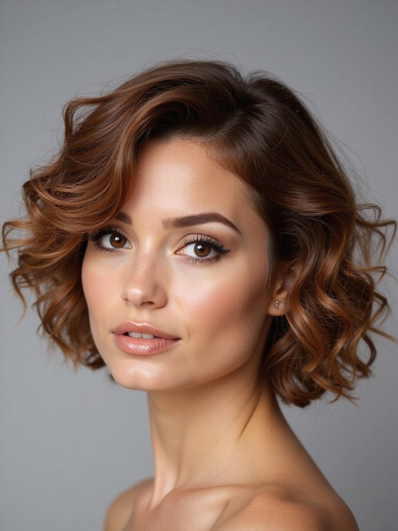 chin length defined curly bob