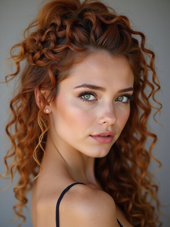 curly braided voluminous styles