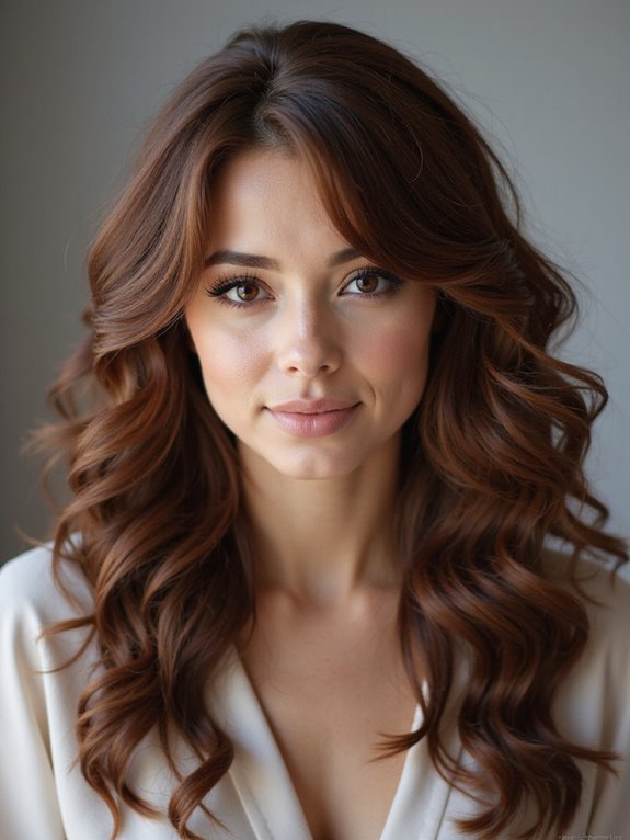 defined curls half up