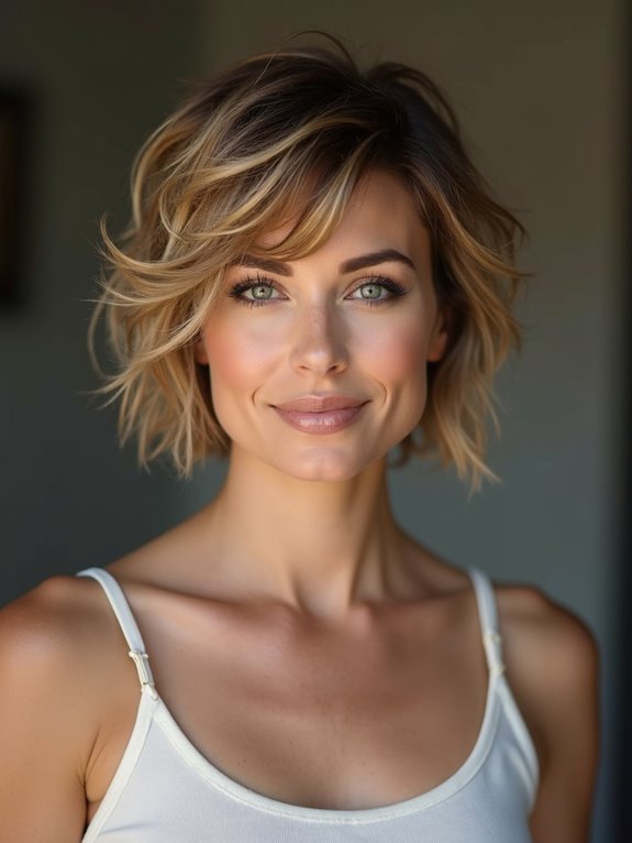 deliberately messy layered wolfcut