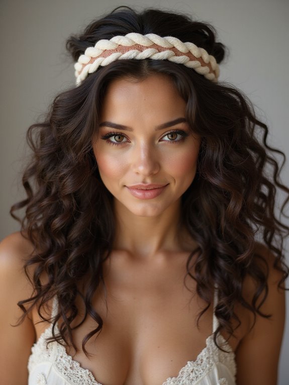 delicate braided crown headband