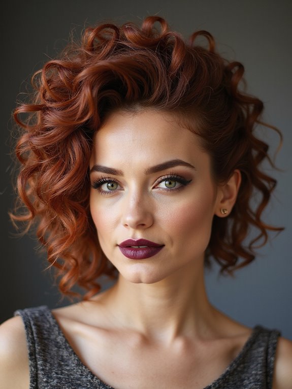 edgy curly faux hawk