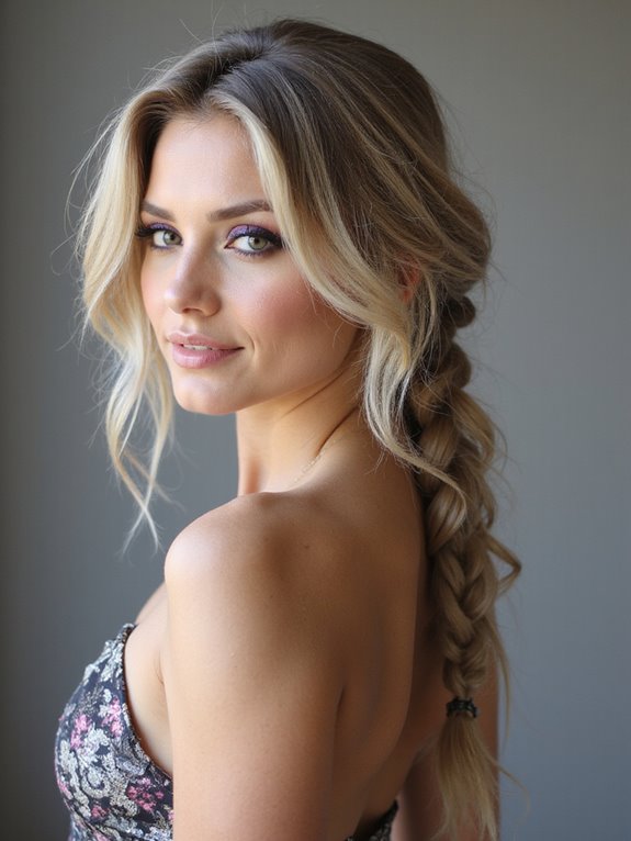 effortless bohemian messy braid