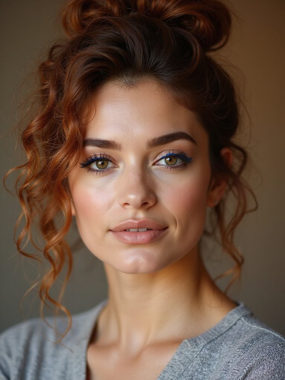 effortless natural curly bun