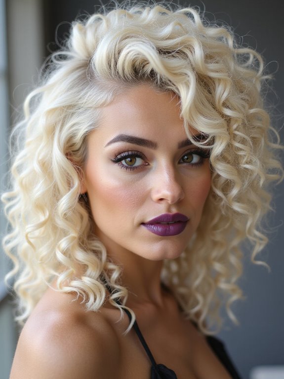 elegant long curly mohawks