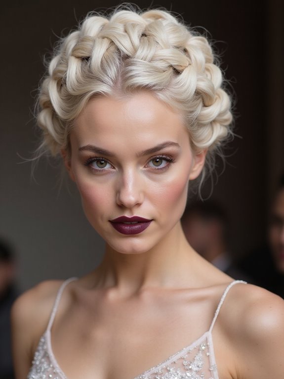 elegant regal braided updo