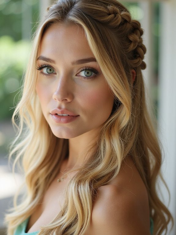 elegant symmetrical twin braids