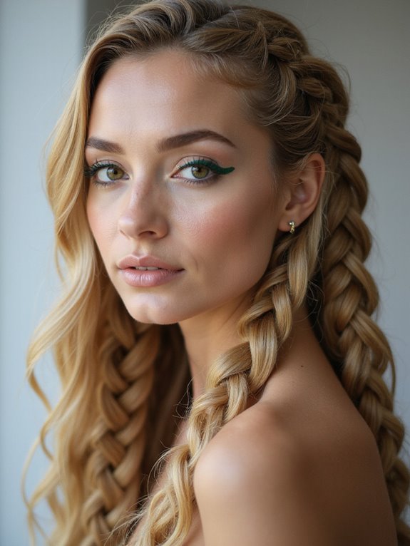 elevated braids with volume