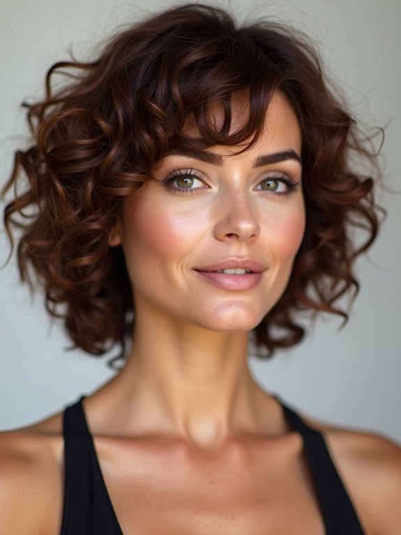 high layered choppy curly shag