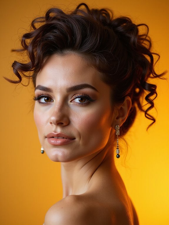 high pineapple updo volume