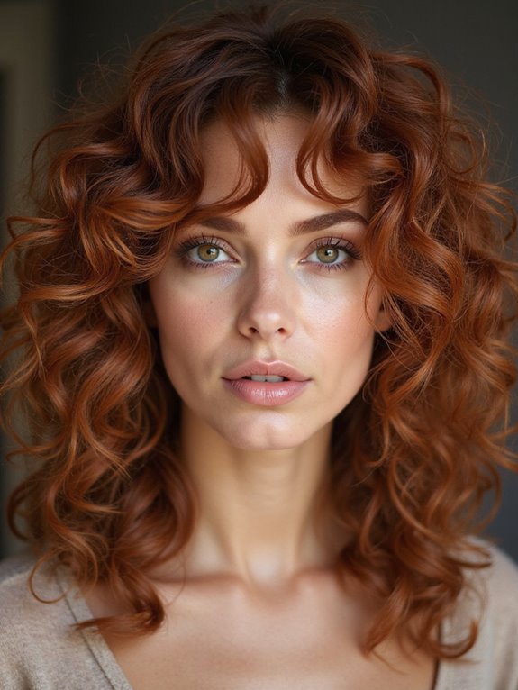 layered effortless curly hairstyle