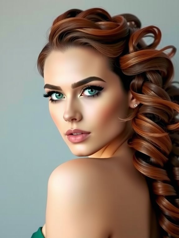 loose side braid for curls