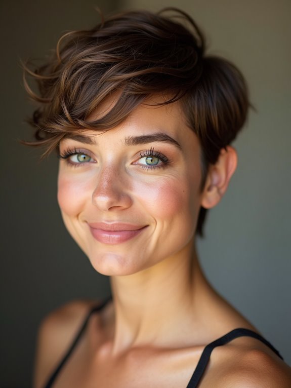 low maintenance textured short pixie