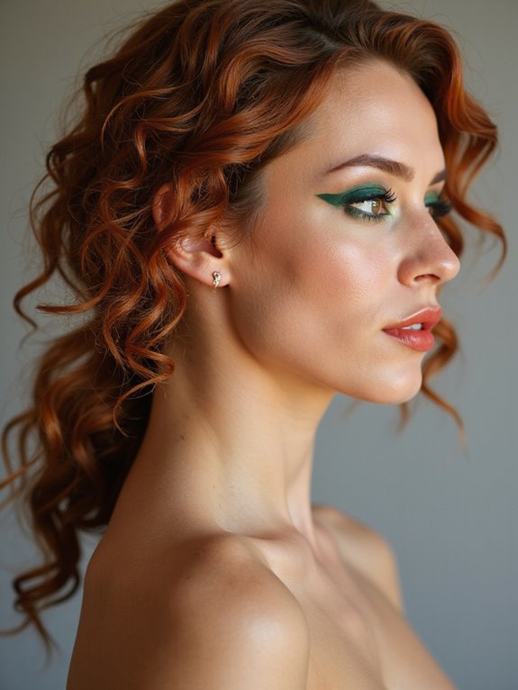 low ponytail curly ends