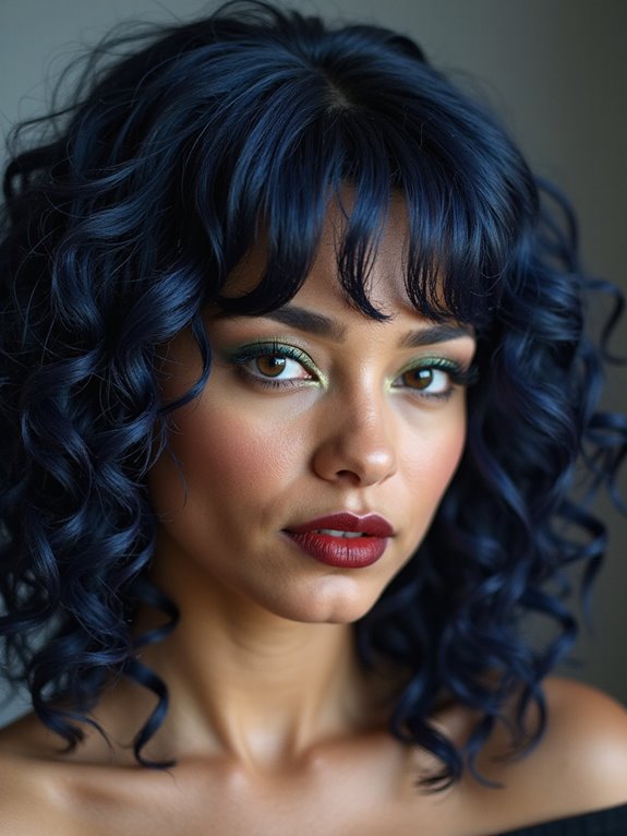 medium length locs with bangs