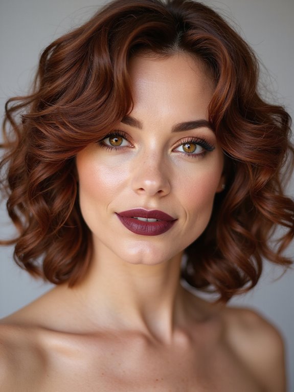 mid length curls natural bounce
