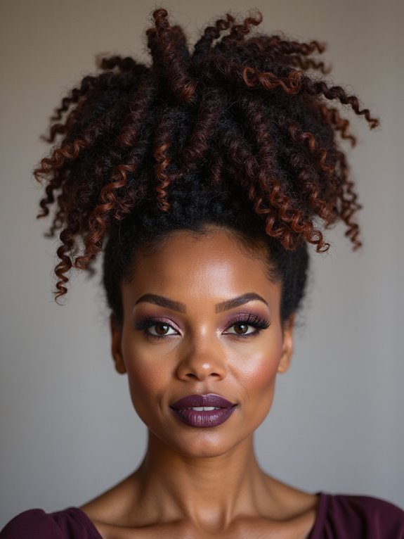 piled high pineapple updo