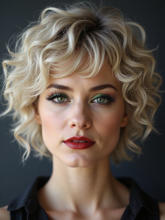playful curly pixie style