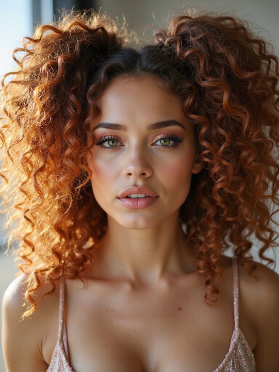 quick playful curly pigtails