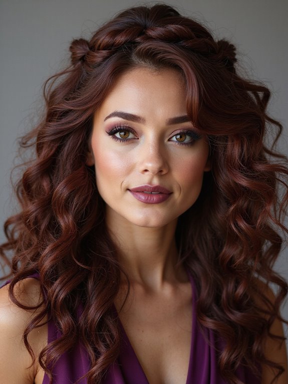 regal crown braid curls